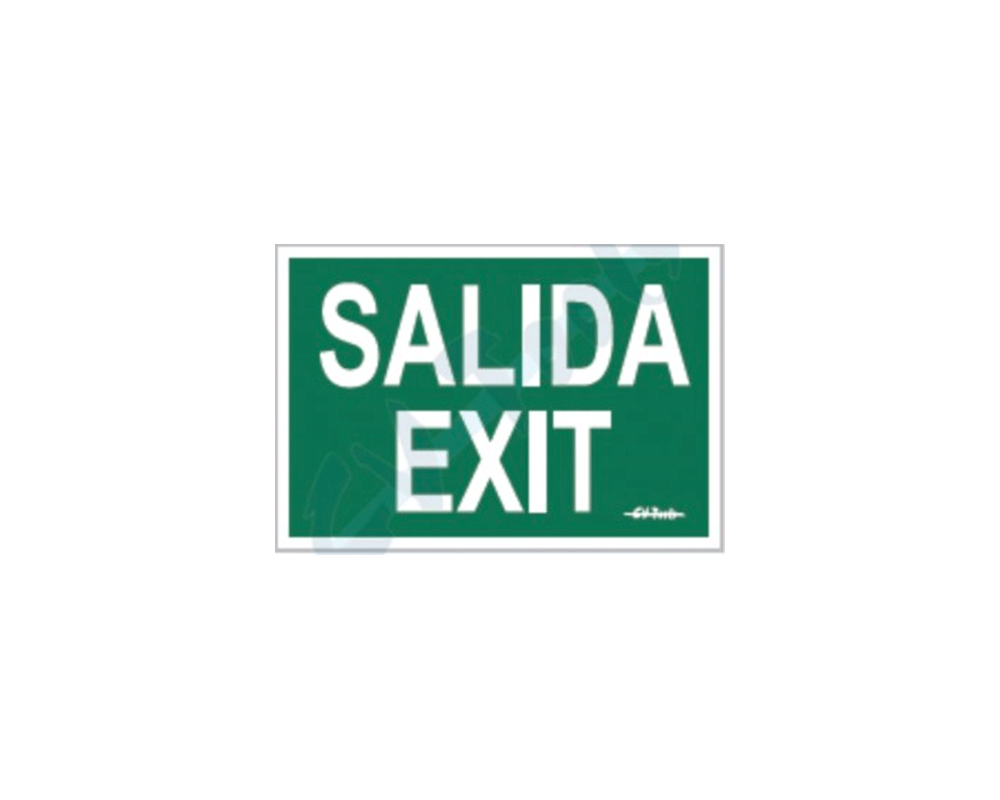 Cartel PVC 21x29. Salida- Exit - Vallesana