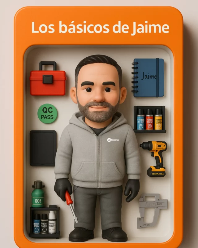 🧰 Nosotros también nos hemos sumado al trend! Así que, si Jaime fuera un muñeco… este serían sus básicos.

📦 En esta caja no faltan:
🔹 Su tablet, donde entran todas las máquinas a reparar.
🔹 Spray para limpiar carburantes, frenos, embragues y más.
🔹 Herramientas para dejarlo todo a punto.
🔹 La libreta mágica de notas (sí, ahí está TODO).
🔹 Y cómo no… la pegatina de QC PASS que solo reciben las que están listas para volver al ruedo.

🚜 Cada detalle cuenta cuando se trata de poner a punto la maquinaria.
Y si lo ves tan preparado… es porque detrás hay un buen proceso.

💬 ¿Qué herramienta no puede faltar en tu “starter pack”?
📲 Etiqueta a tu compañero/a de taller que también merece su propia caja 😏

#starterpacktaller #mecanicosvallesana #maquinariadeconstruccion #mantenimientomaquinaria #qcpass #tallerprofesional #vallesana #revisiones #equipodetrabajo #cajademuñeco #tendencias #trend #granollers